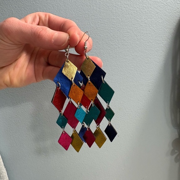 Accessories - Colorful Geometric Dangle Earrings